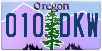 OR license plate 010DKW