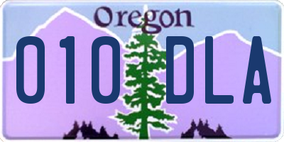 OR license plate 010DLA