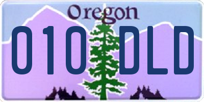 OR license plate 010DLD