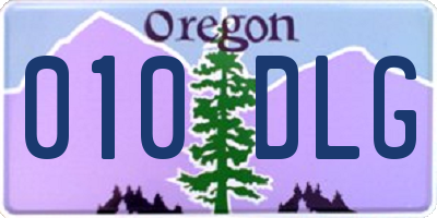 OR license plate 010DLG