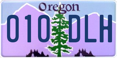OR license plate 010DLH
