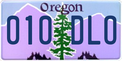 OR license plate 010DLO