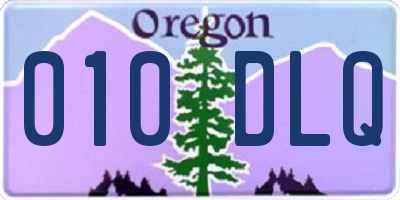 OR license plate 010DLQ