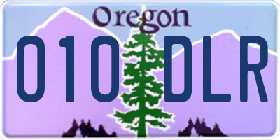 OR license plate 010DLR