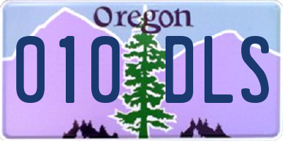 OR license plate 010DLS