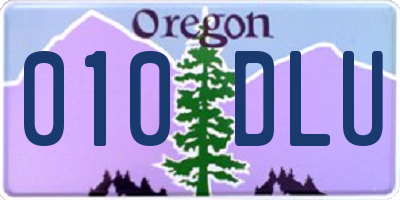 OR license plate 010DLU