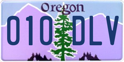 OR license plate 010DLV