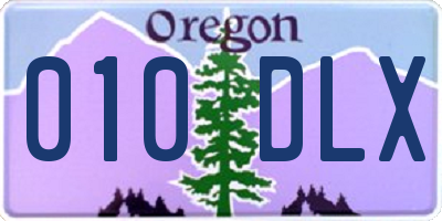 OR license plate 010DLX