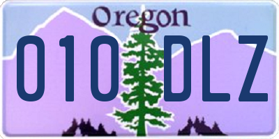 OR license plate 010DLZ