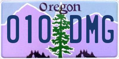OR license plate 010DMG