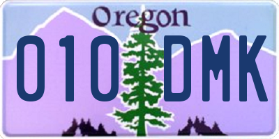 OR license plate 010DMK