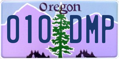 OR license plate 010DMP