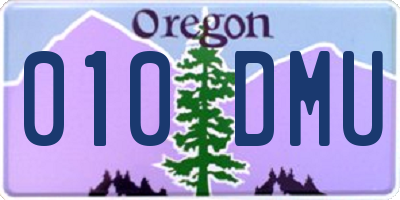 OR license plate 010DMU