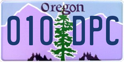 OR license plate 010DPC