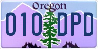 OR license plate 010DPD