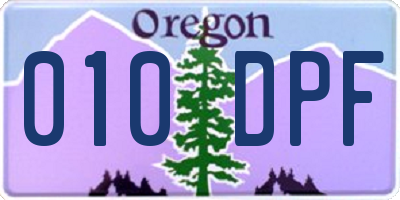 OR license plate 010DPF