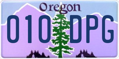 OR license plate 010DPG