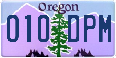 OR license plate 010DPM