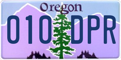 OR license plate 010DPR