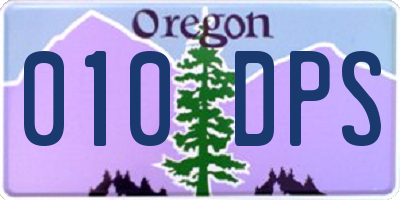 OR license plate 010DPS