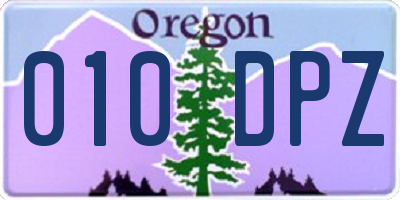 OR license plate 010DPZ