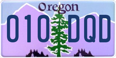 OR license plate 010DQD
