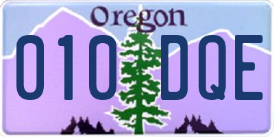 OR license plate 010DQE