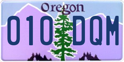 OR license plate 010DQM
