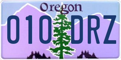 OR license plate 010DRZ
