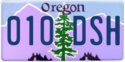 OR license plate 010DSH