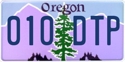 OR license plate 010DTP