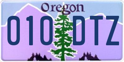 OR license plate 010DTZ