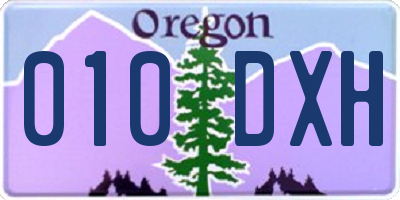 OR license plate 010DXH