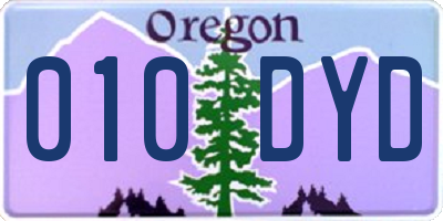 OR license plate 010DYD