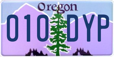 OR license plate 010DYP