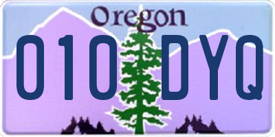 OR license plate 010DYQ