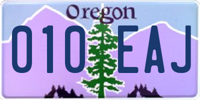 OR license plate 010EAJ