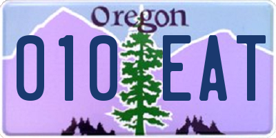 OR license plate 010EAT