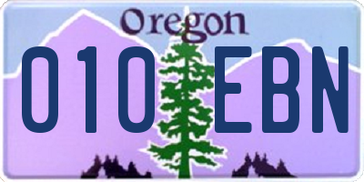 OR license plate 010EBN