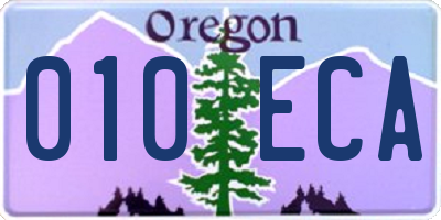 OR license plate 010ECA