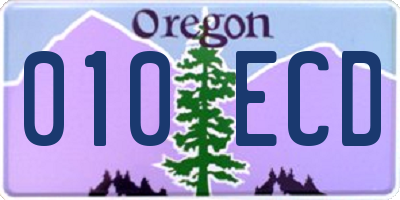 OR license plate 010ECD