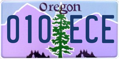 OR license plate 010ECE