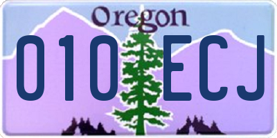 OR license plate 010ECJ