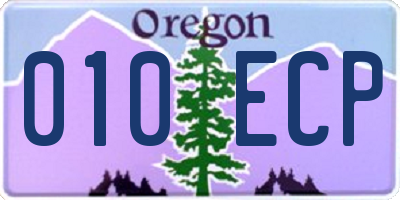OR license plate 010ECP