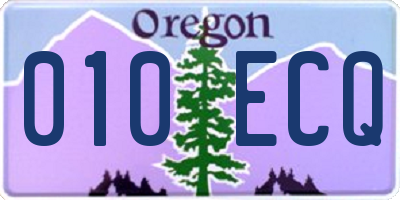 OR license plate 010ECQ