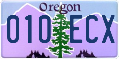 OR license plate 010ECX