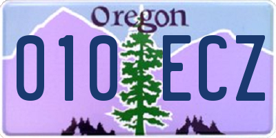 OR license plate 010ECZ