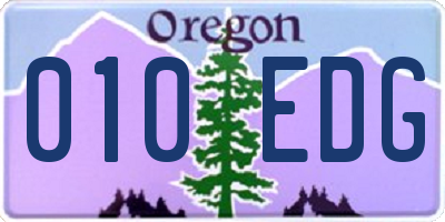 OR license plate 010EDG