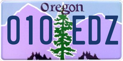 OR license plate 010EDZ