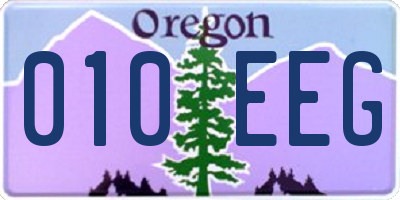 OR license plate 010EEG